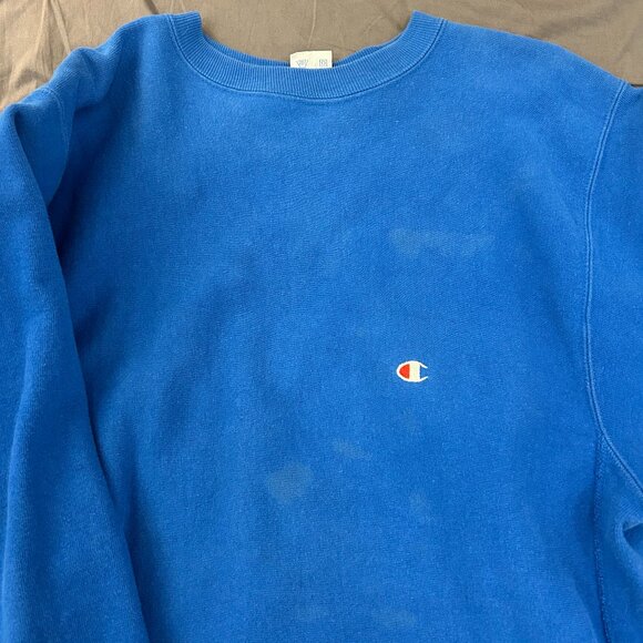 vintage blue champion crewneck sweatshirt - Picture 3 of 4